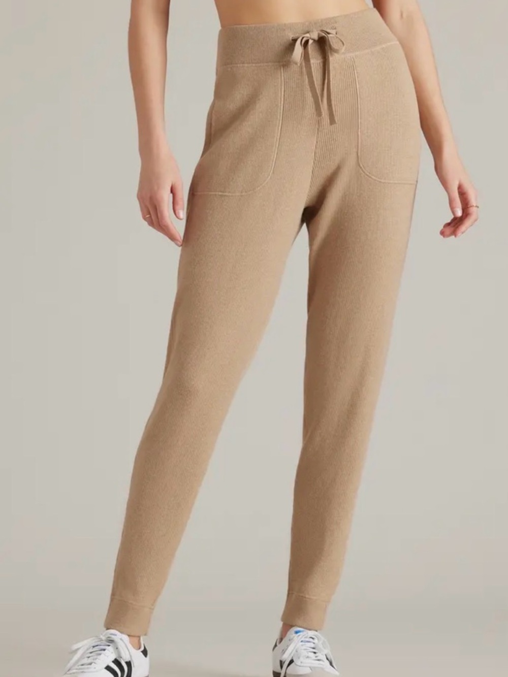 Rhone Women’s Daybreak Sweater Jogger XL Camel Heather NWT Rib Knit Lounge Pants